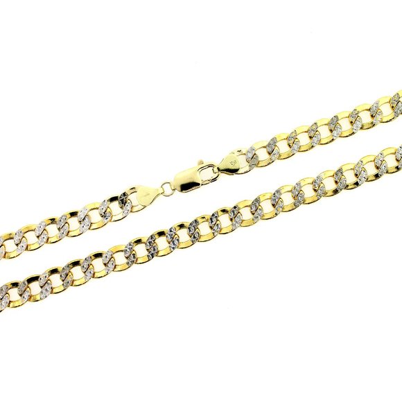Real 10K Yellow Gold 6.5mm Diamond Cut Cuban Link Chain Necklace 26" inch - Picture 3 of 6